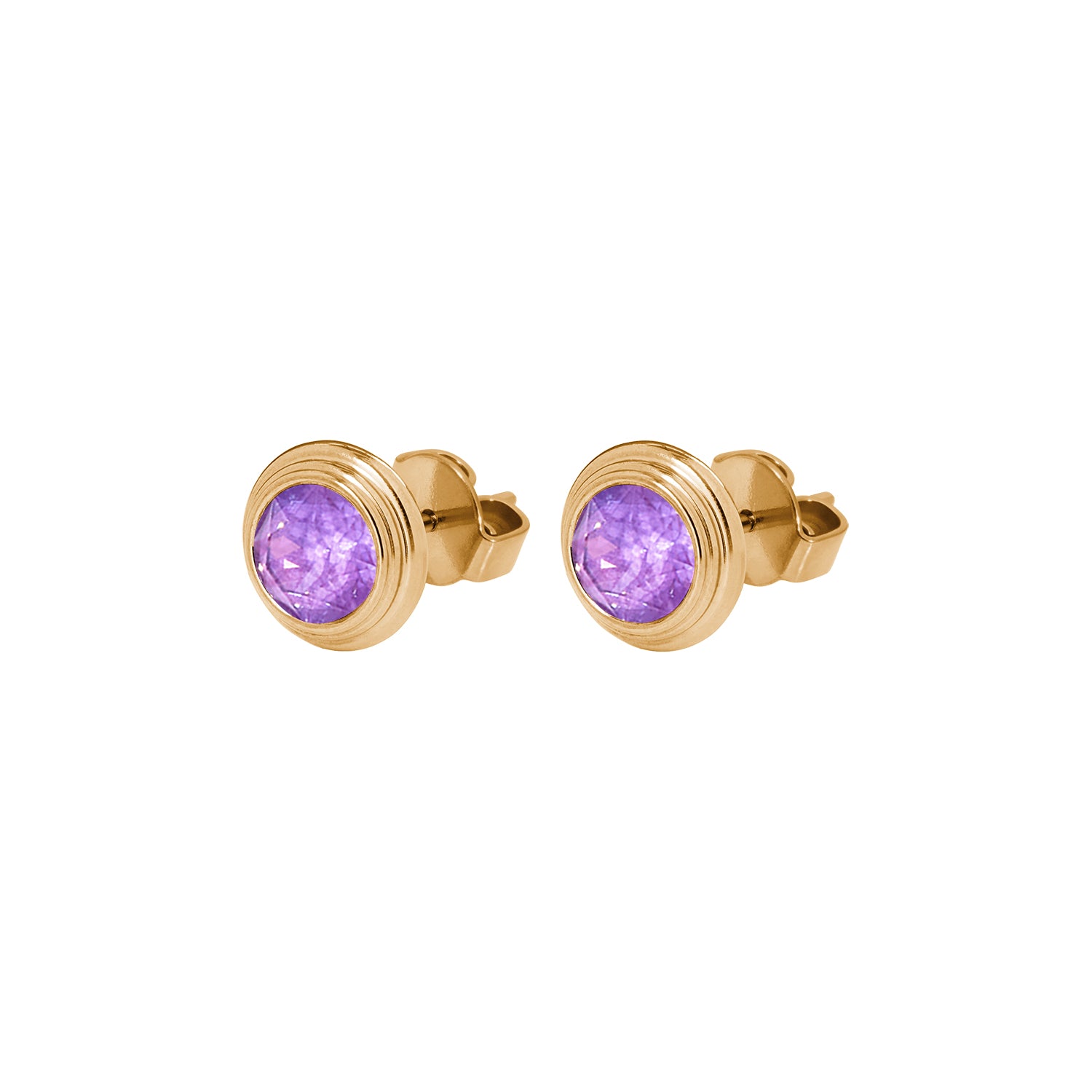 Oroli Ohrstecker 10 mm - Gold Cr. Electric Violet Lacquer Pro Ignite