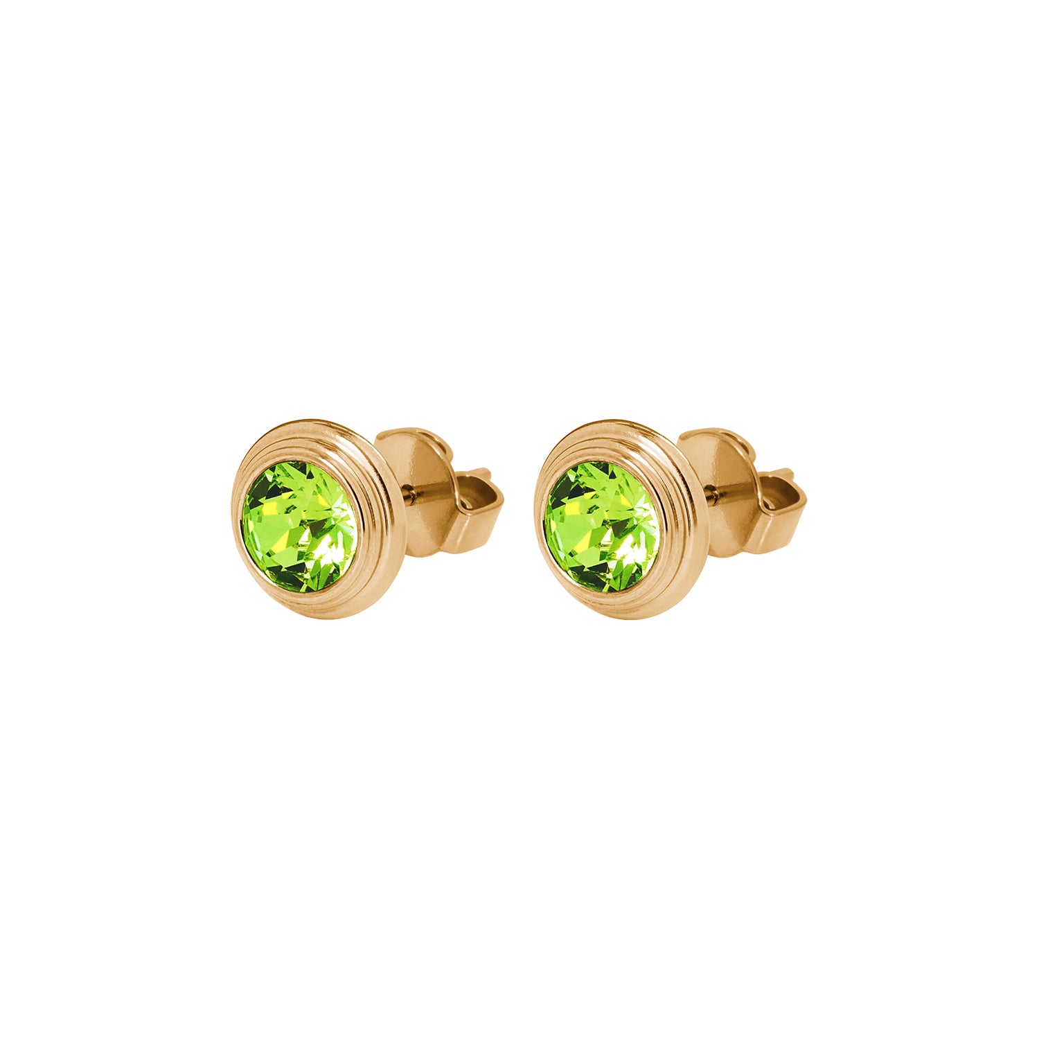 Oroli Ohrstecker 10 mm - Gold Citrus Green