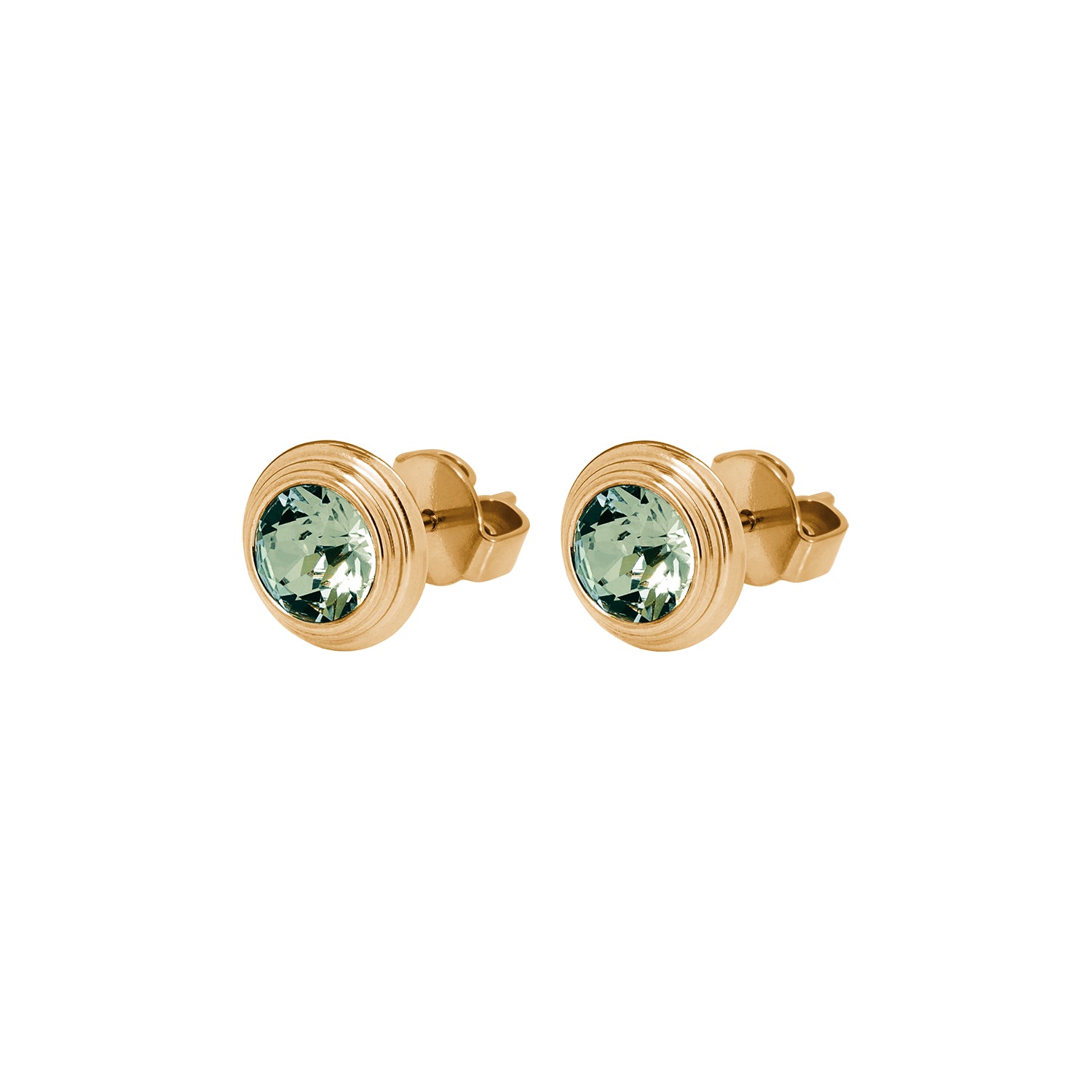 Oroli Ohrstecker 10 mm - Gold black diamond