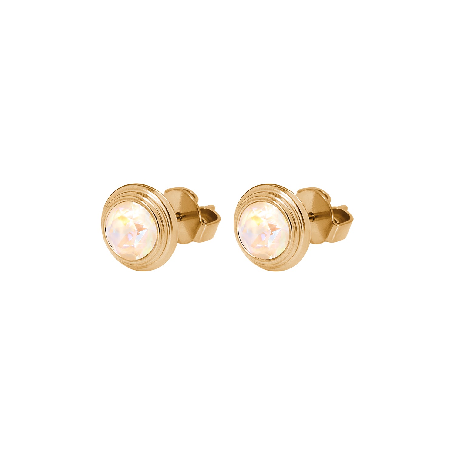 Oroli Ohrstecker 10 mm - Gold ivory cream delite