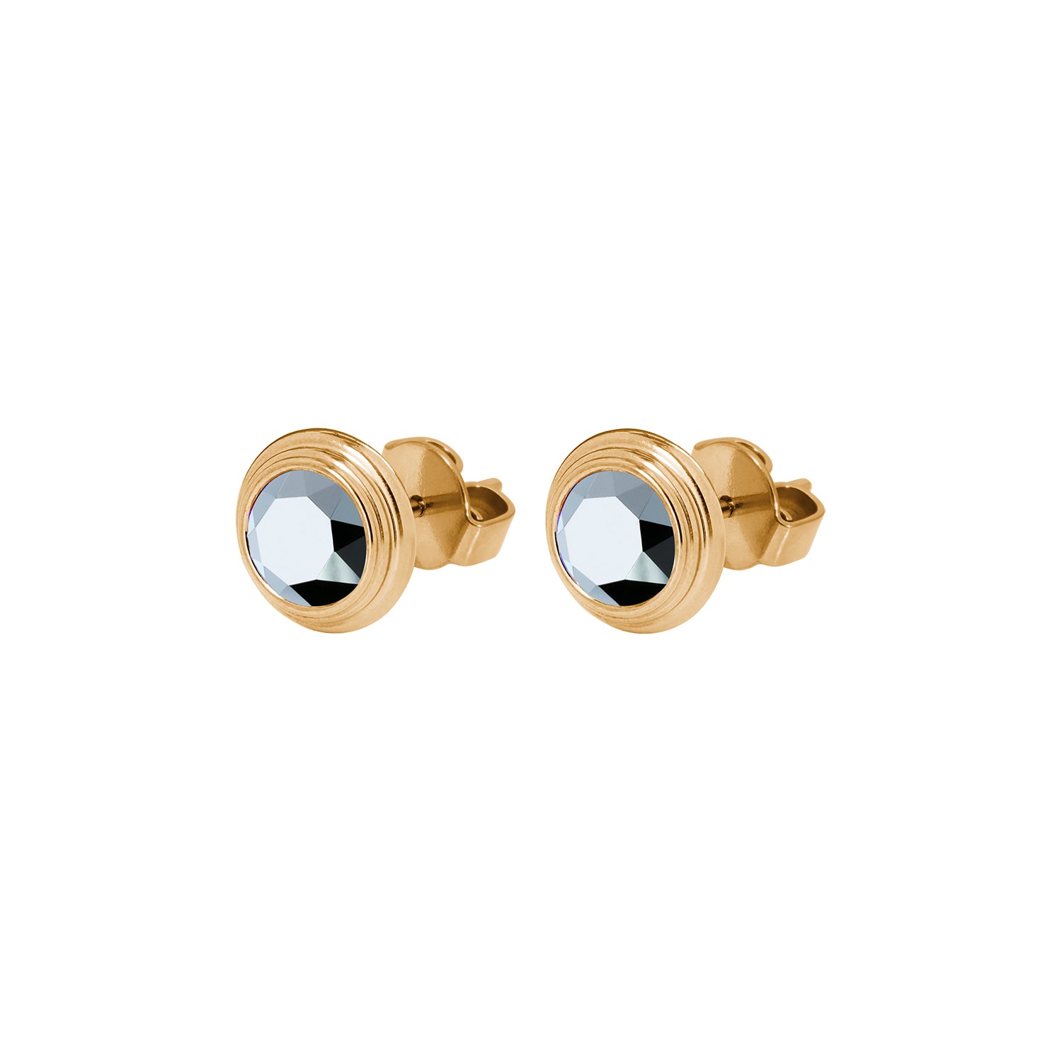 Oroli Ohrstecker 10 mm - Gold crystal labrador