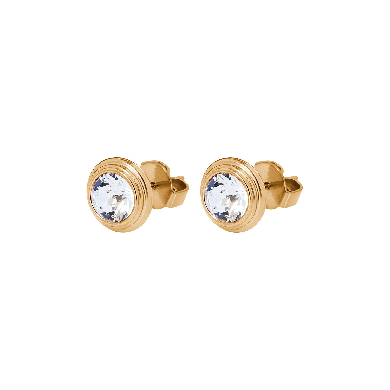 Oroli Ohrstecker 10 mm - Gold crystal