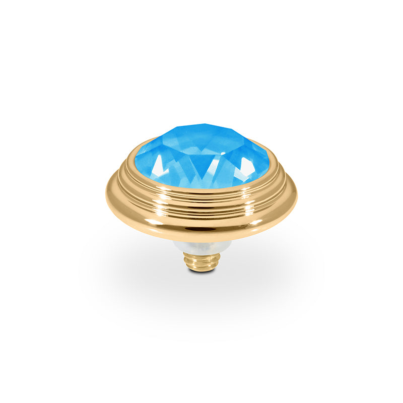 Oroli Top 13 mm - Gold Crystal Electric Blue Ignite