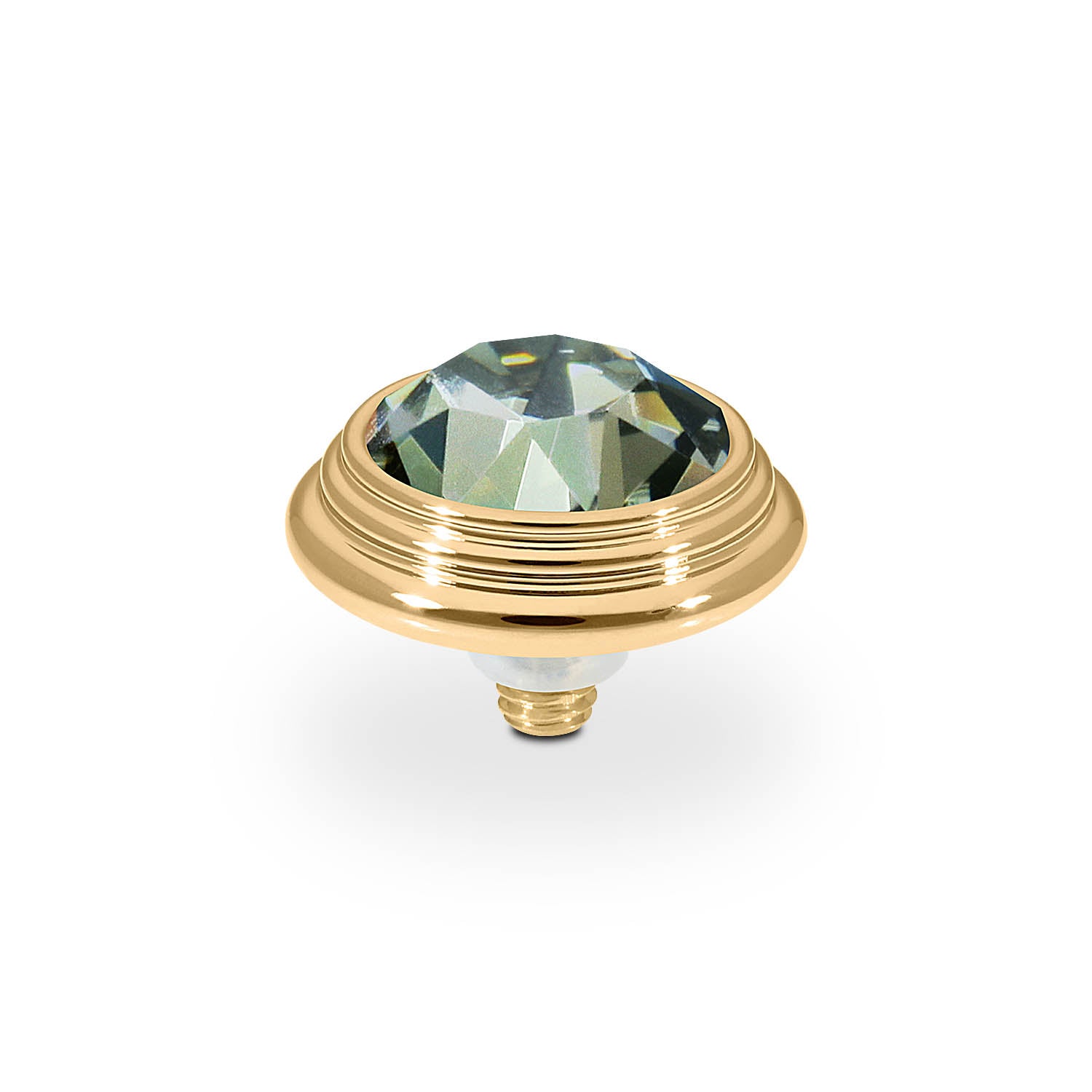 Oroli Top 13 mm - Gold black diamond