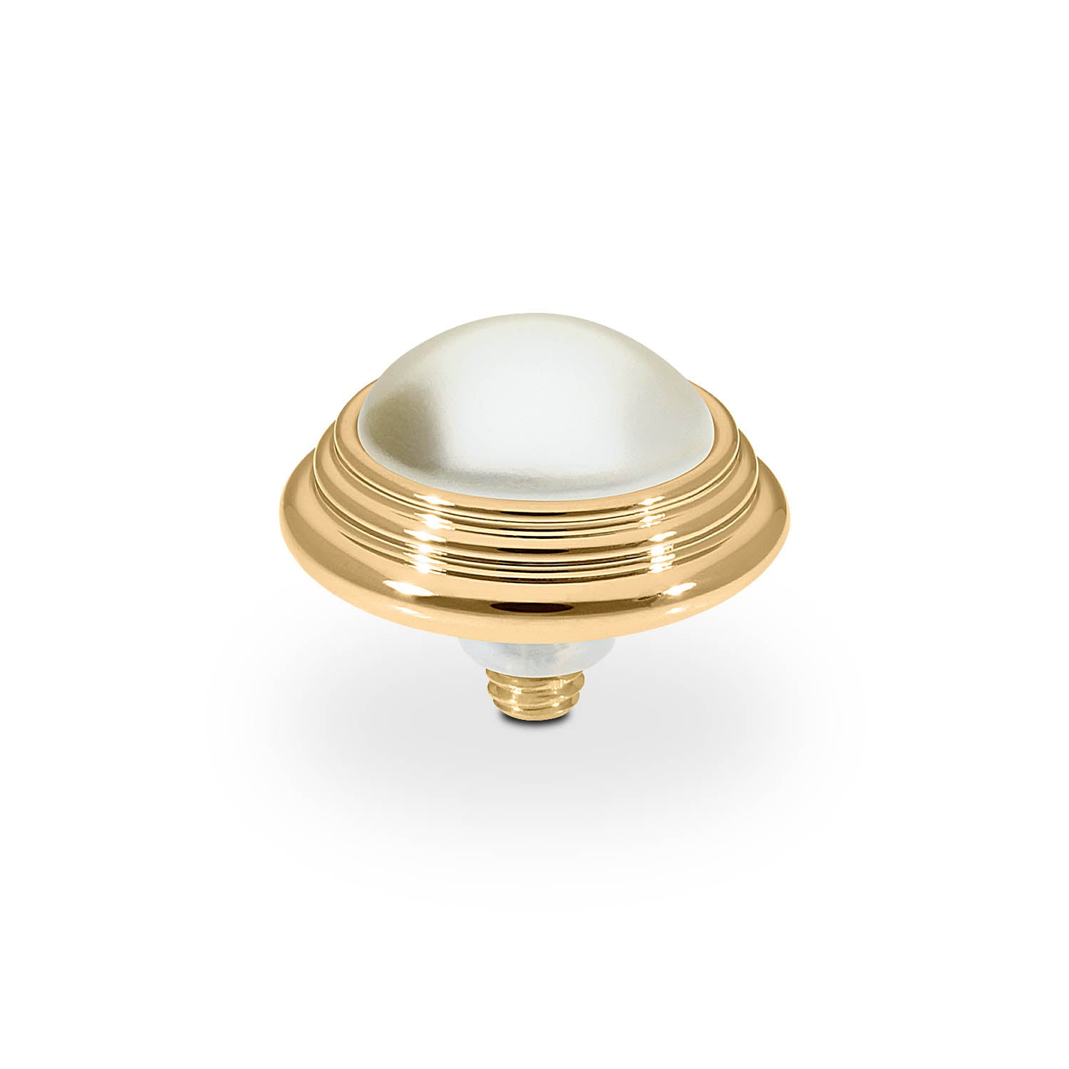 Oroli Top 13 mm - Gold cream pearl