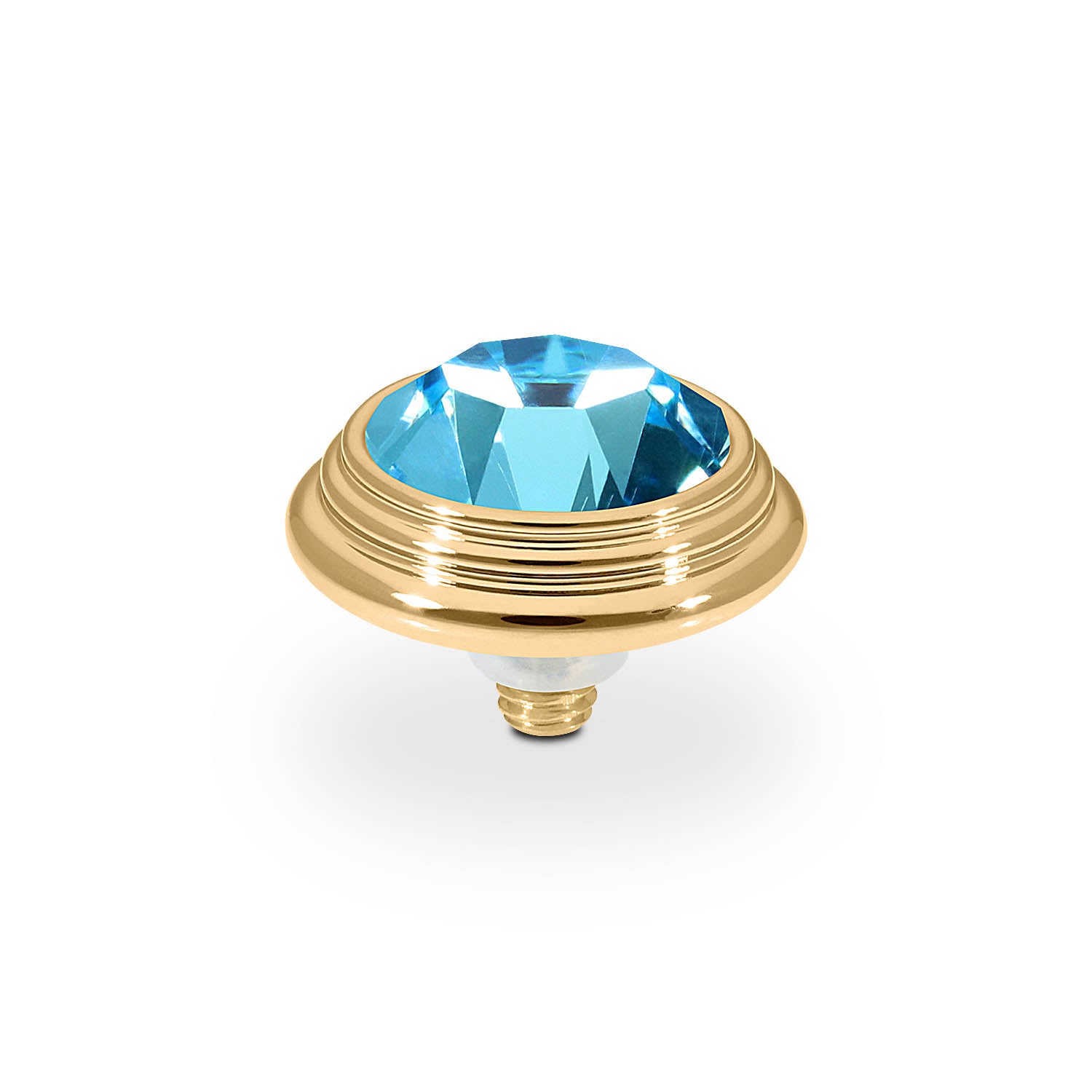 Oroli Top 13 mm - Gold aquamarine