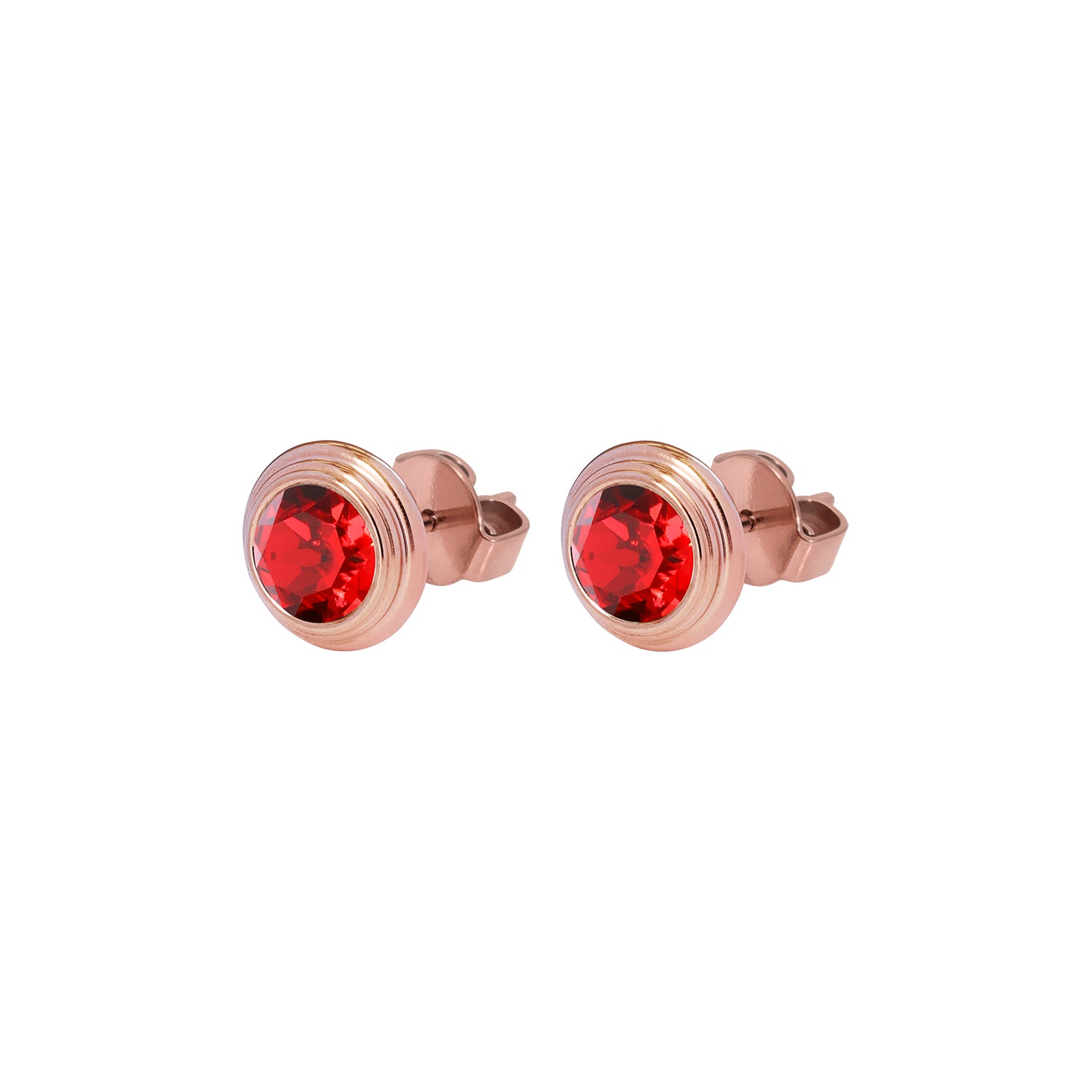 Oroli Ohrstecker 10 mm - Roségold scarlet