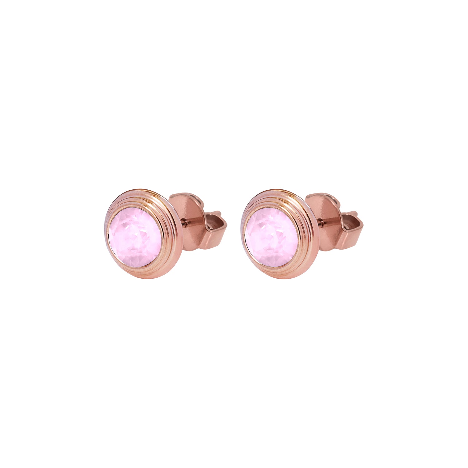 Oroli Ohrstecker 10 mm - Roségold Crystal Soft Rose Ignite