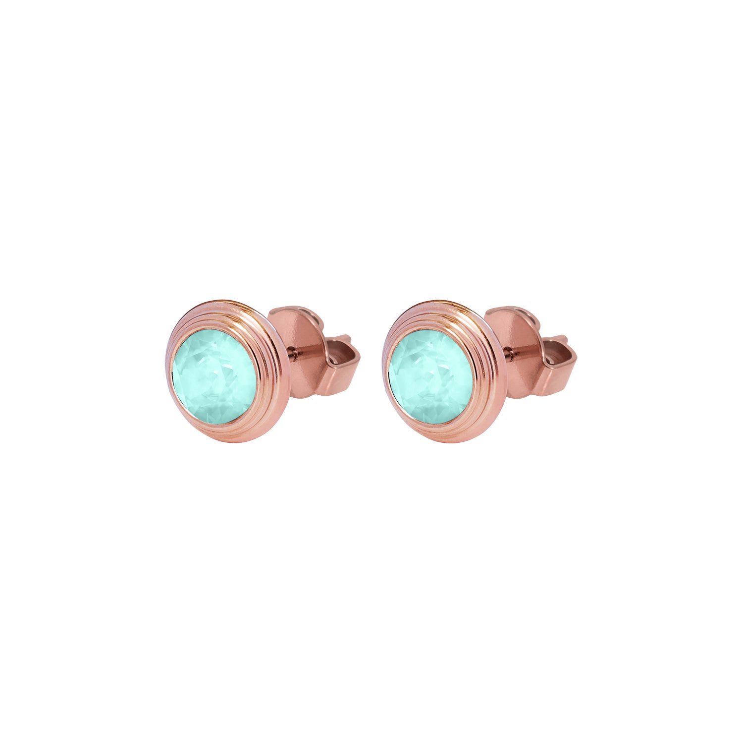 Oroli Ohrstecker 10 mm - Roségold Crystal Soft mint Ignite