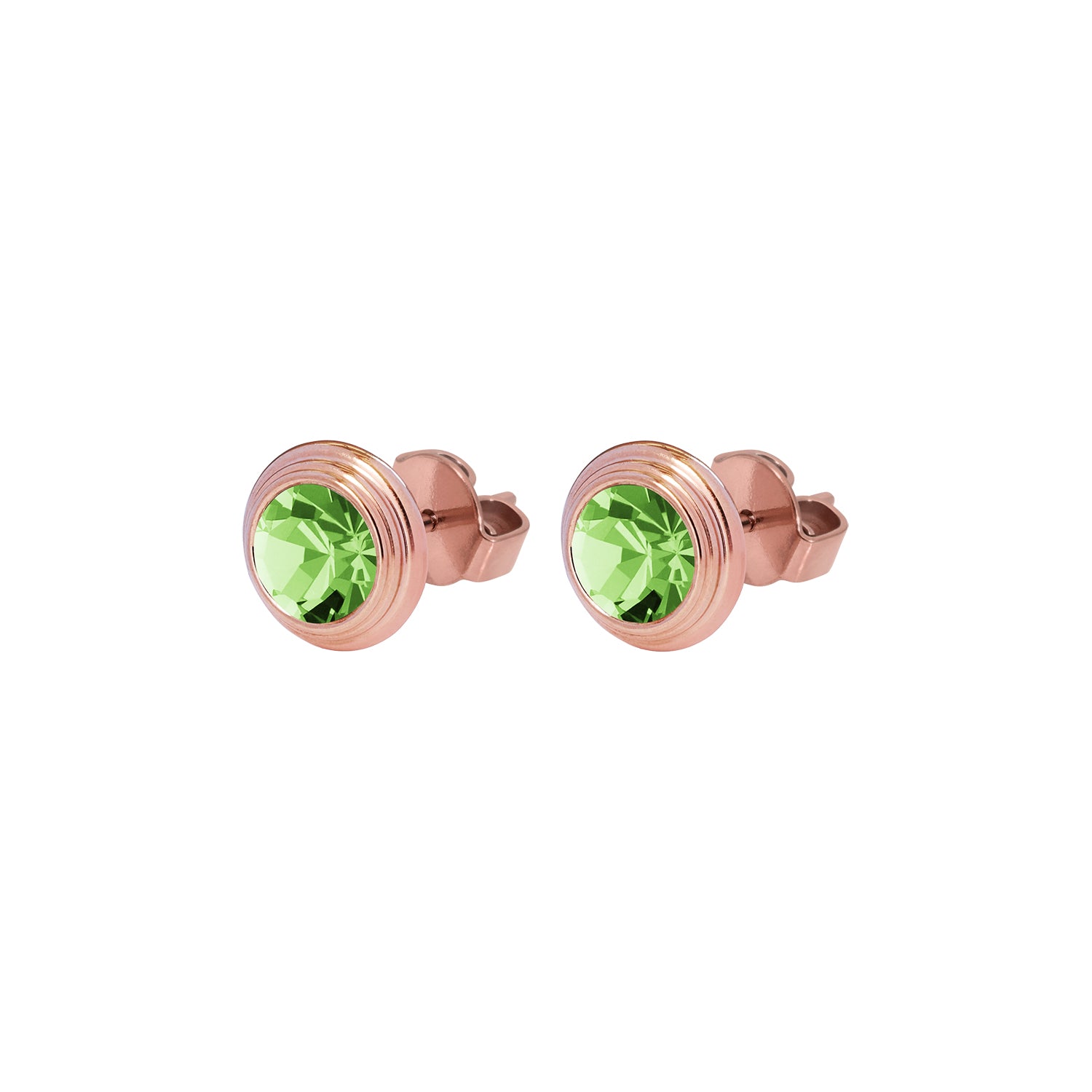 Oroli Ohrstecker 10 mm - Roségold peridot