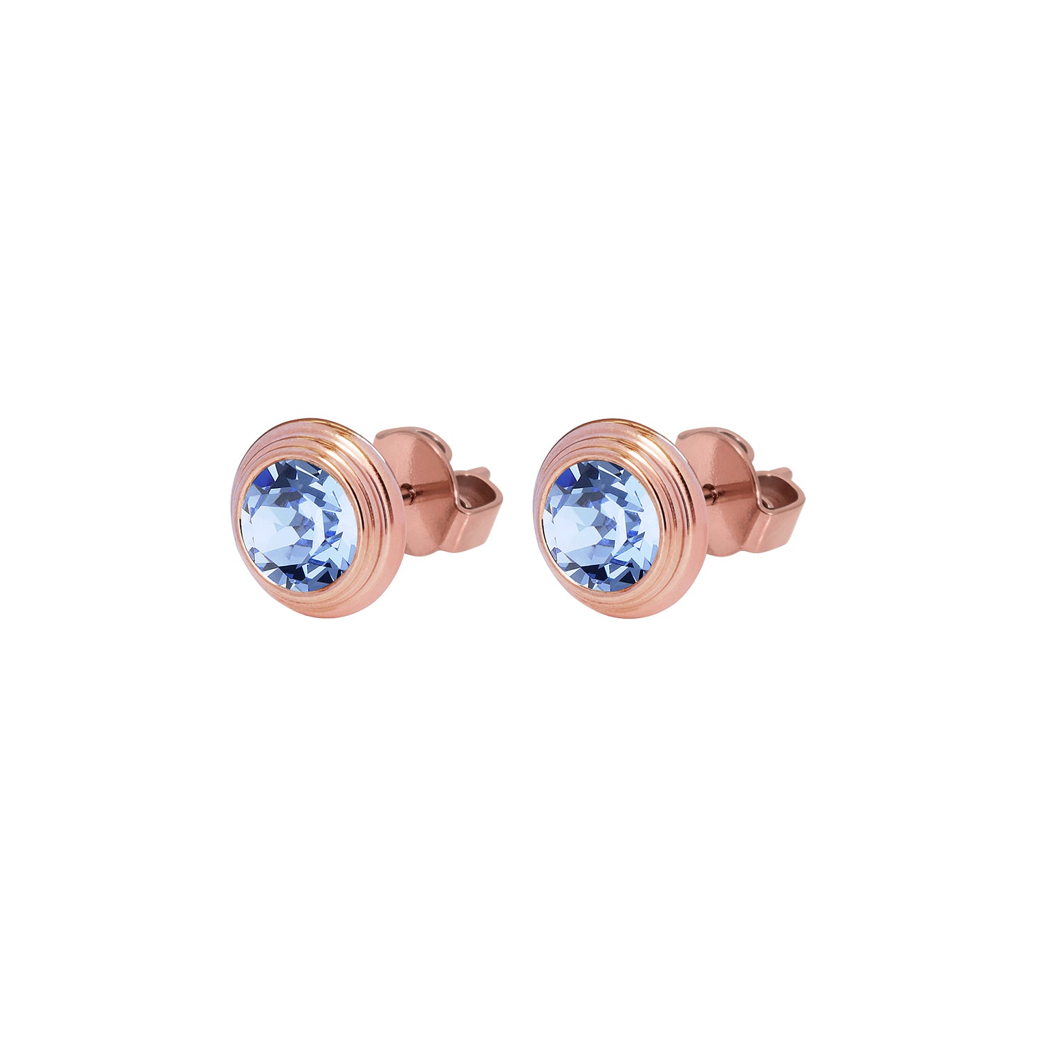 Oroli Ohrstecker 10 mm - Roségold light sapphire