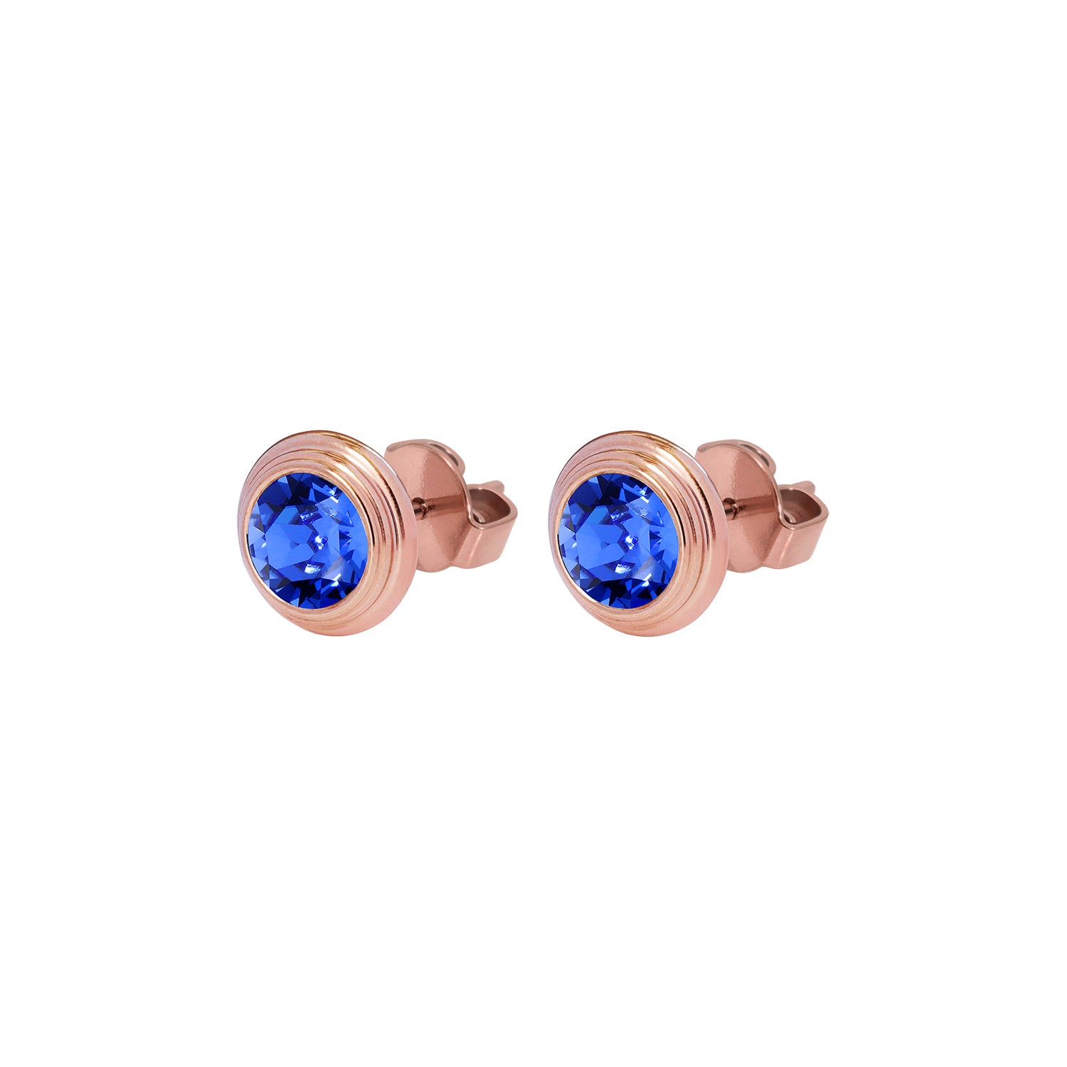 Oroli Ohrstecker 10 mm - Roségold sapphire