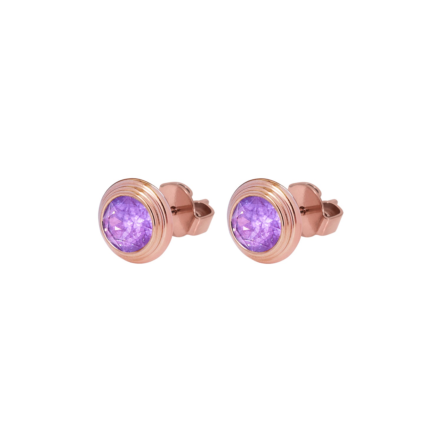Oroli Ohrstecker 10 mm - Roségold Cr. Electric Violet Lacquer Pro Ignite