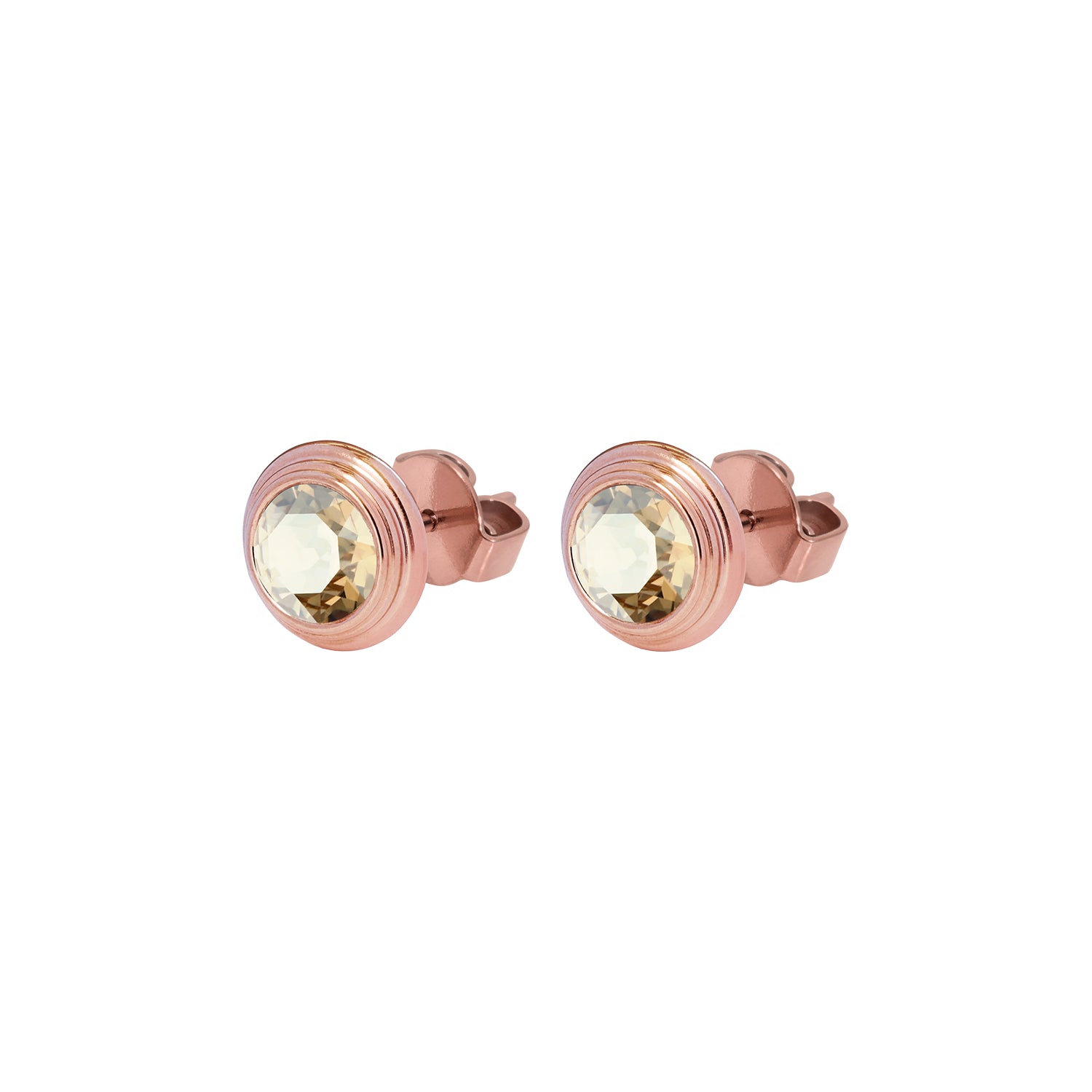 Oroli Ohrstecker 10 mm - Roségold Golden shadow