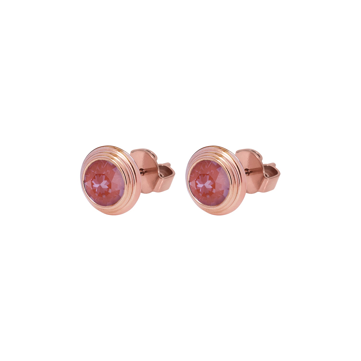 Oroli Ohrstecker 10 mm - Roségold Crystal Maroon ignite