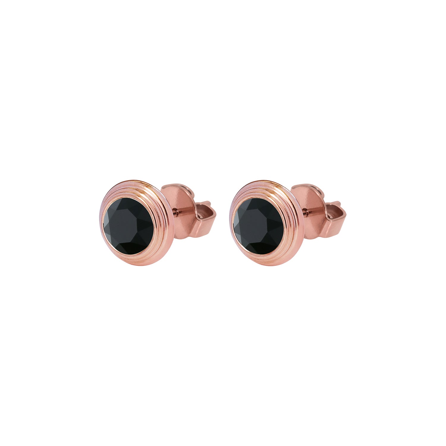 Oroli Ohrstecker 10 mm - Roségold jet
