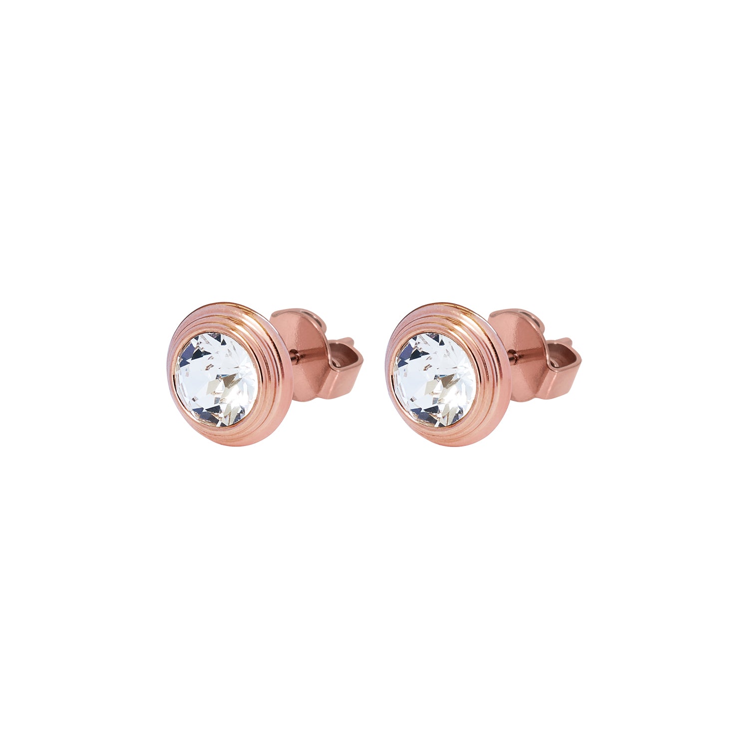 Oroli Ohrstecker 10 mm - Roségold crystal