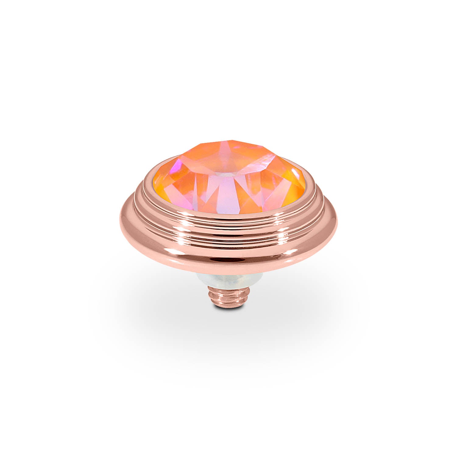 Oroli Top 13 mm - Roségold crystal orange glow delite