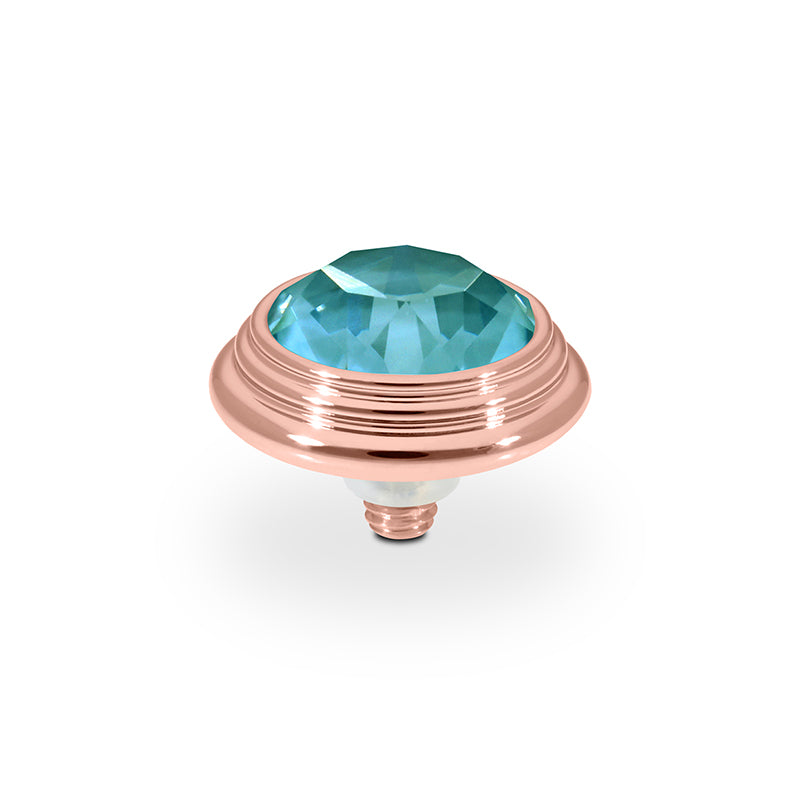 Oroli Top 13 mm - Roségold Crystal Pine Green Ignite