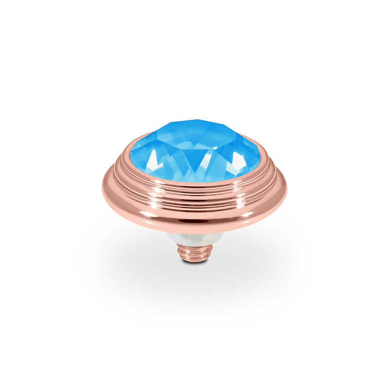 Oroli Top 13 mm - Roségold Crystal Electric Blue Ignite