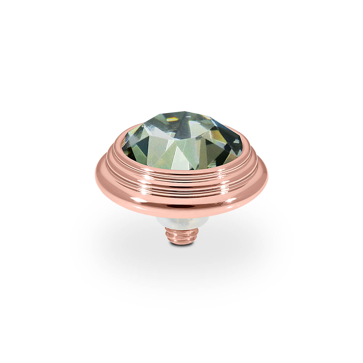 Oroli Top 13 mm - Roségold black diamond