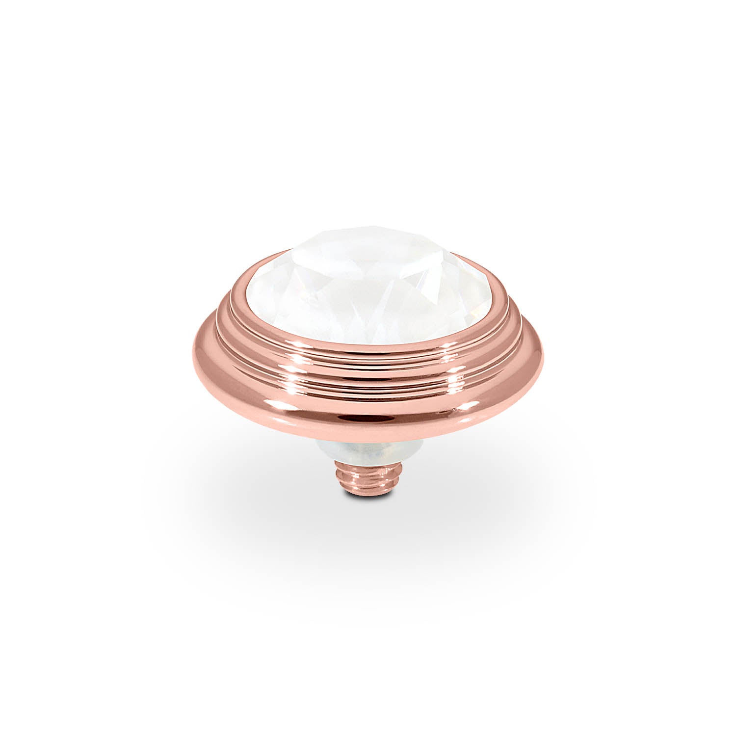 Oroli Top 13 mm - Roségold crystal electric white ignite