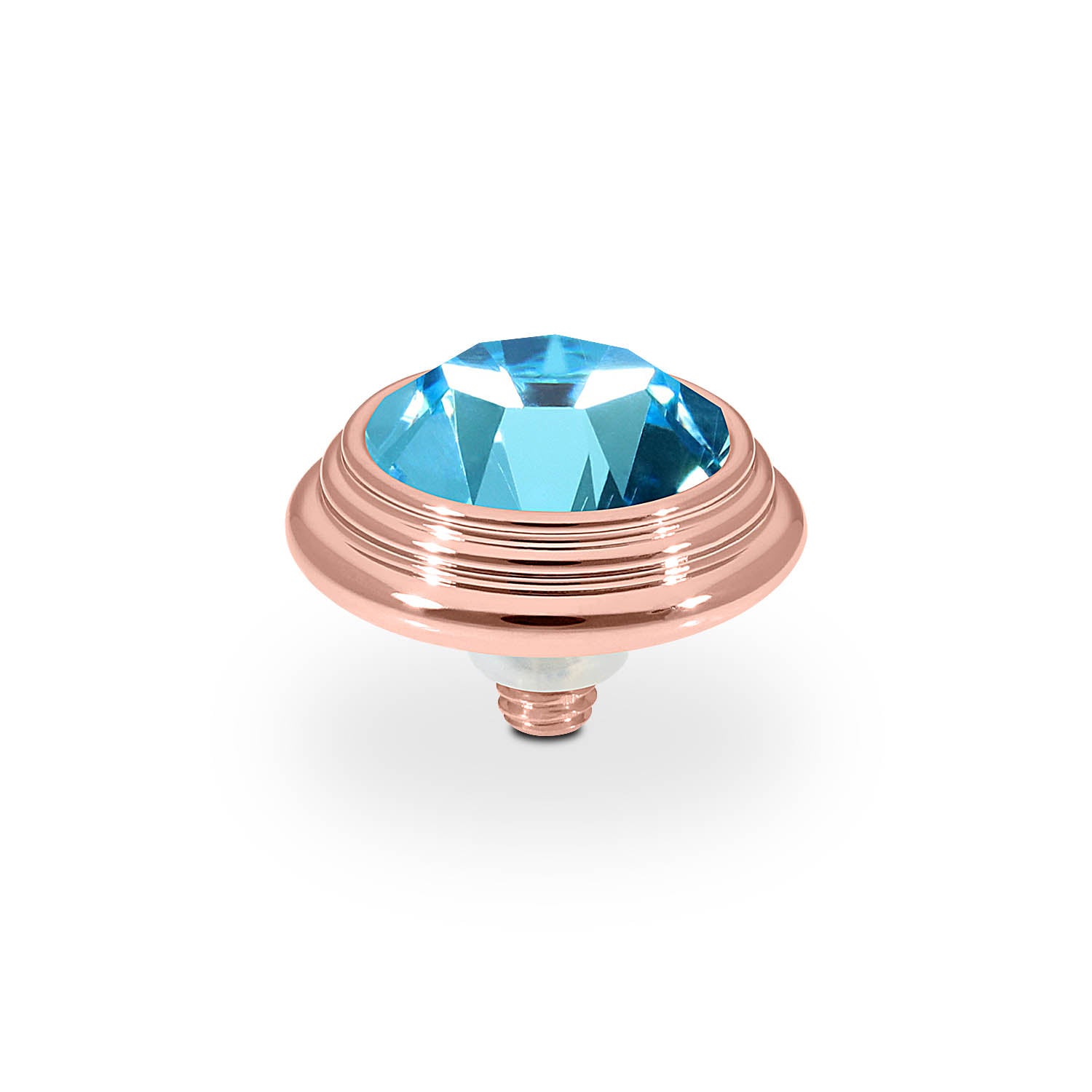 Oroli Top 13 mm - Roségold aquamarine