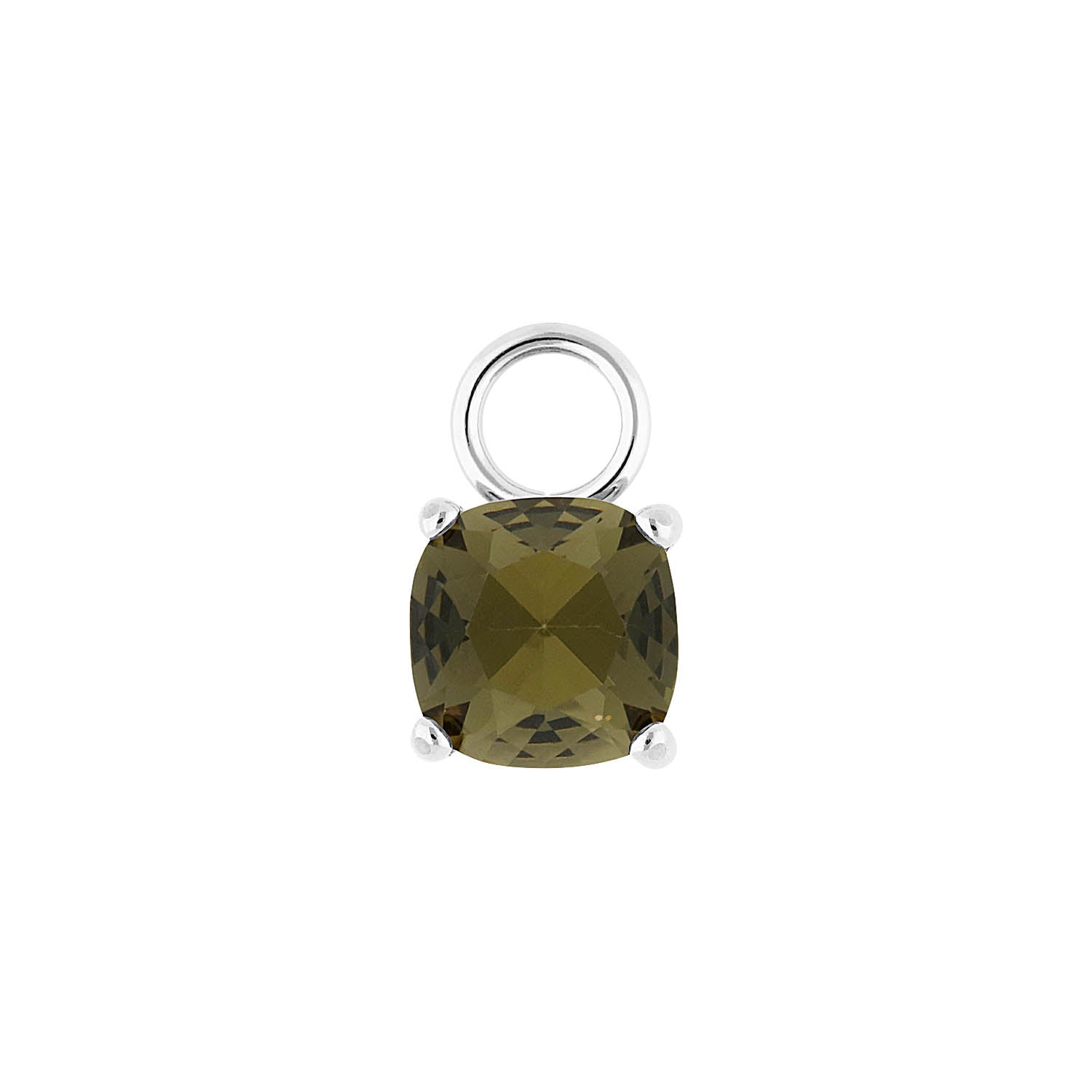 Celso Charm 8 mm Silber / black diamond