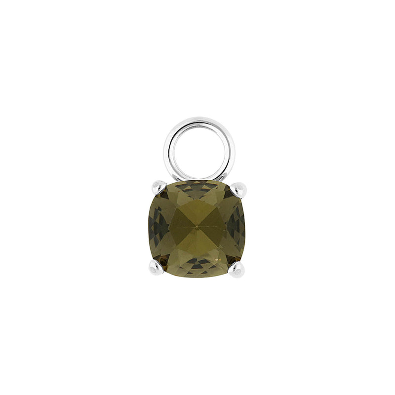 Celso Charm 8 mm Silber / black diamond