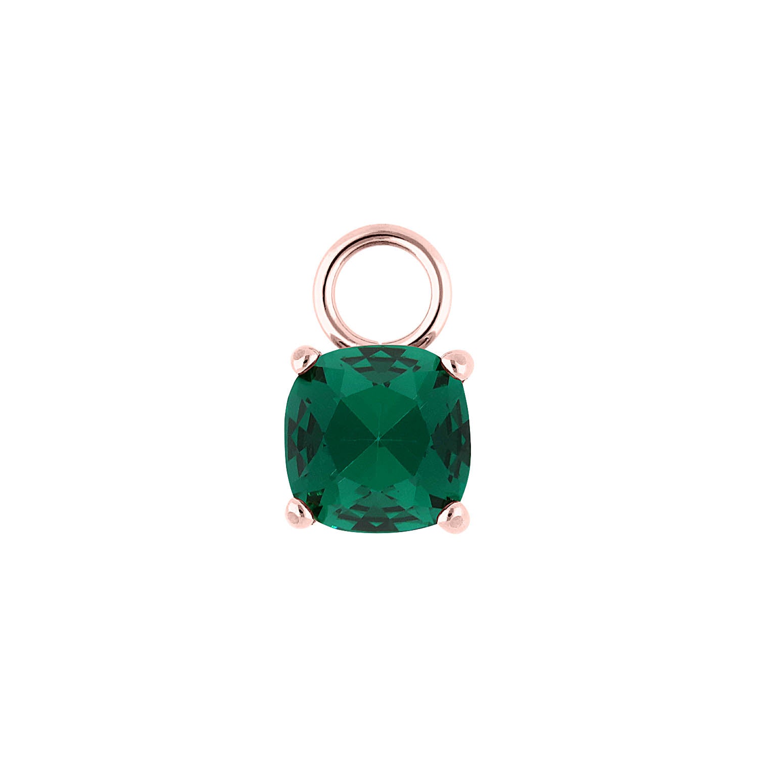 Celso Charm 8 mm Roségold / emerald