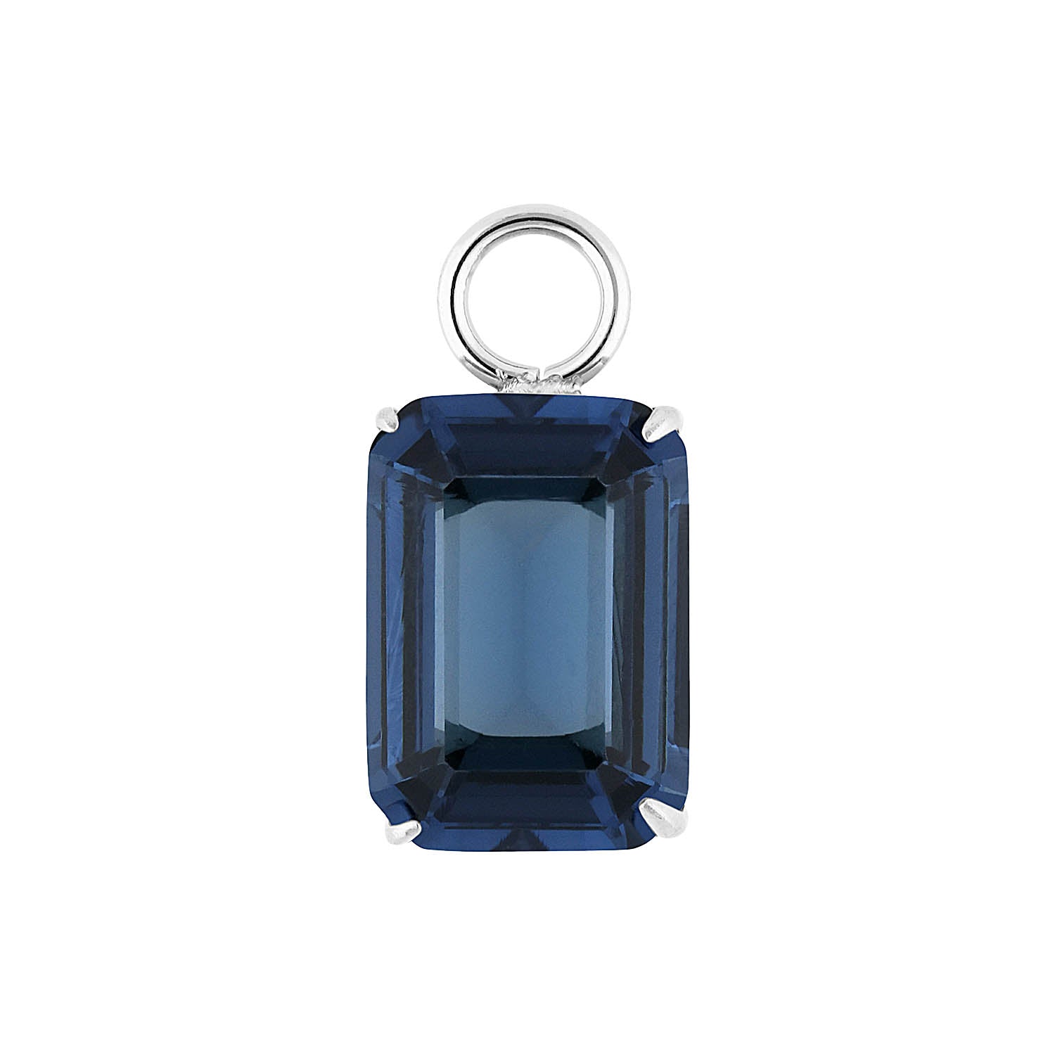 Orria Charm 10 x 14 mm dark blue / Silber