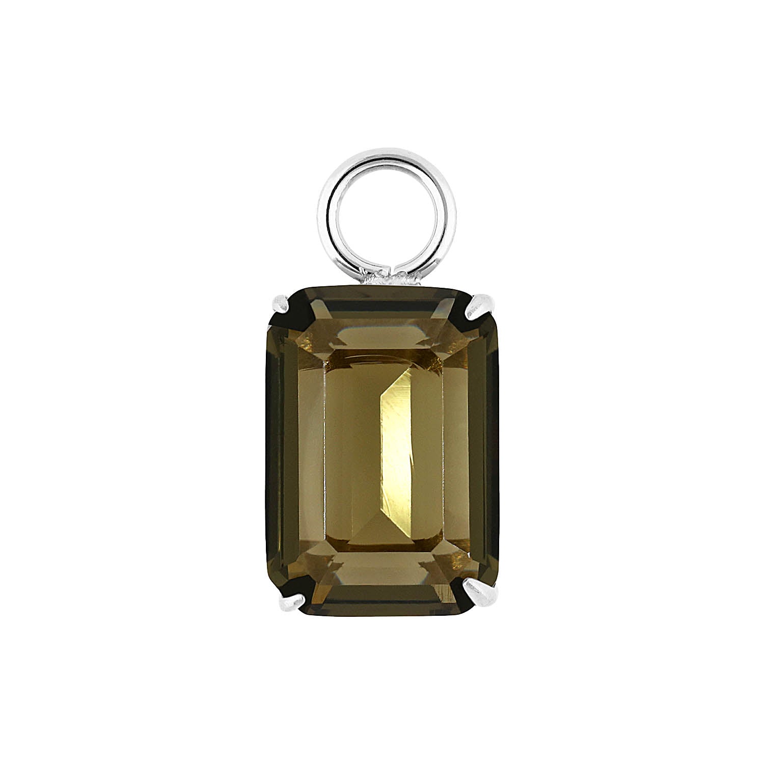 Orria Charm 10 x 14 mm black diamond / Silber