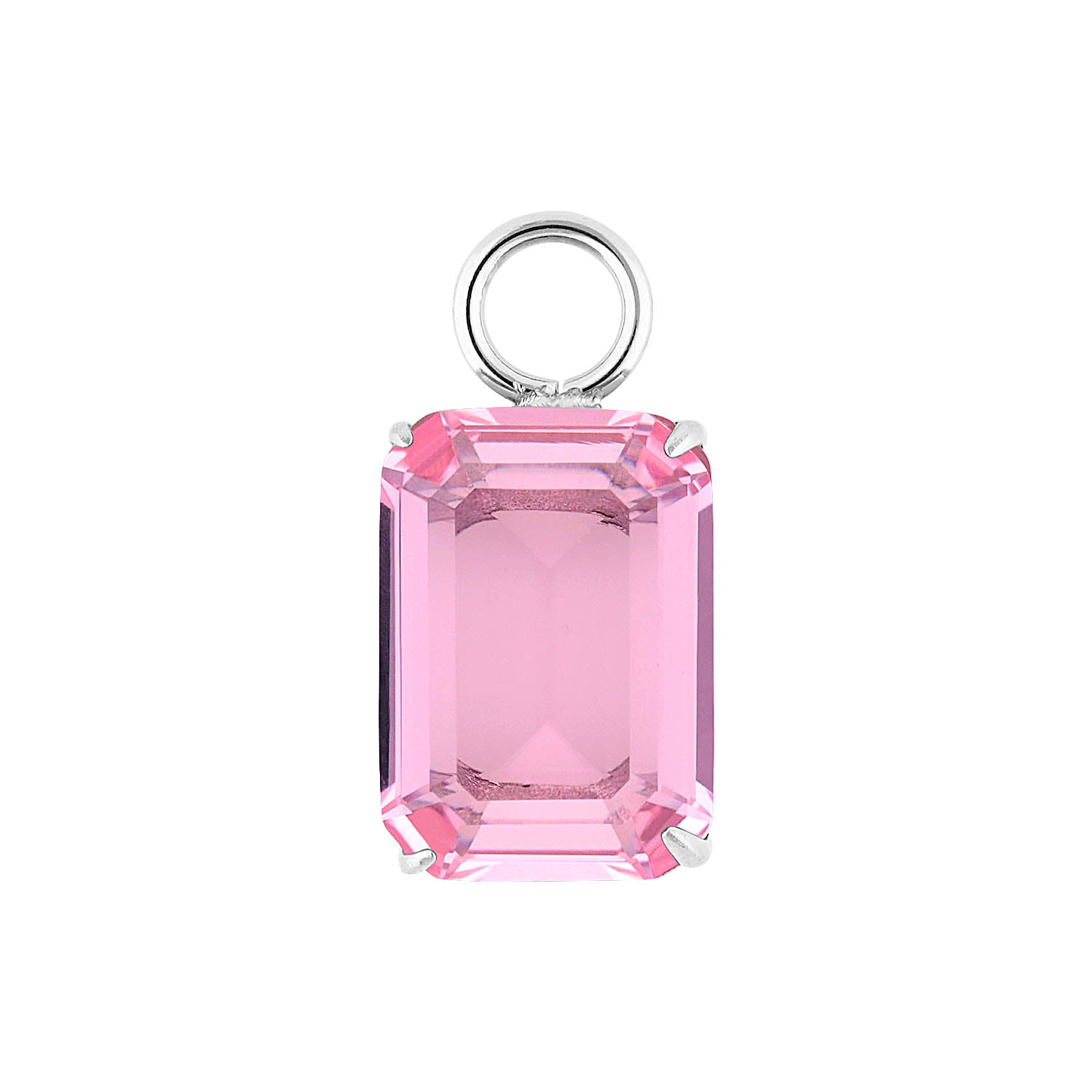 Orria Charm 10 x 14 mm light rose / Silber