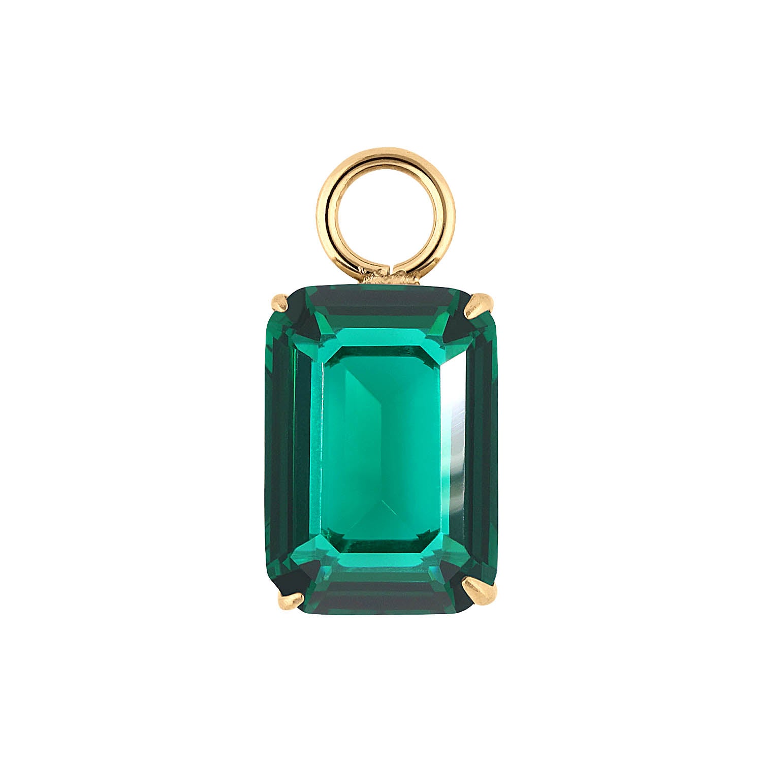 Orria Charm 10 x 14 mm emerald / Gold