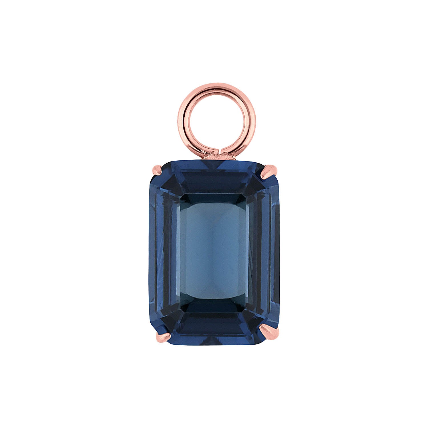 Orria Charm 10 x 14 mm dark blue / Roségold