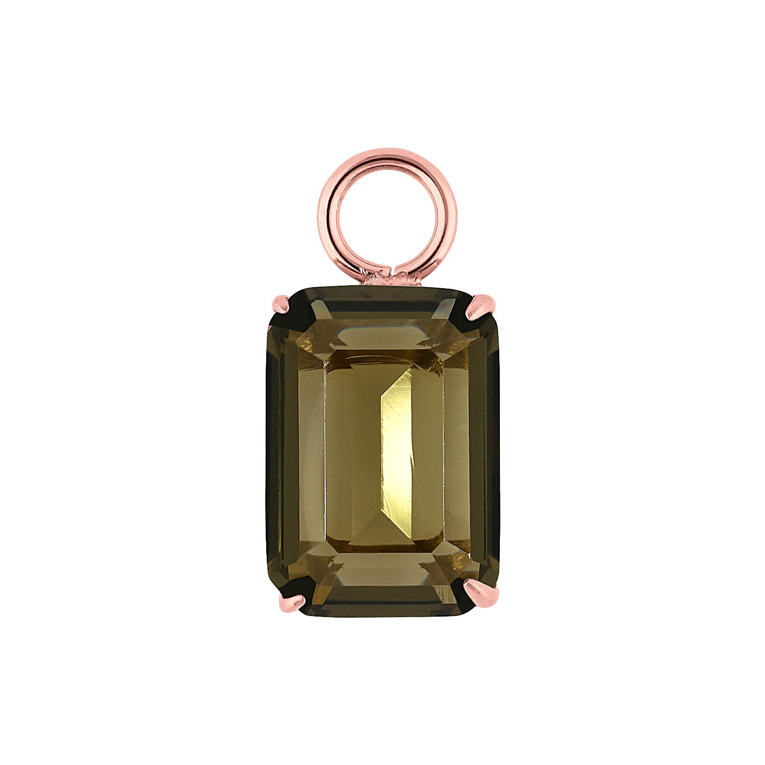 Orria Charm 10 x 14 mm black diamond / Roségold