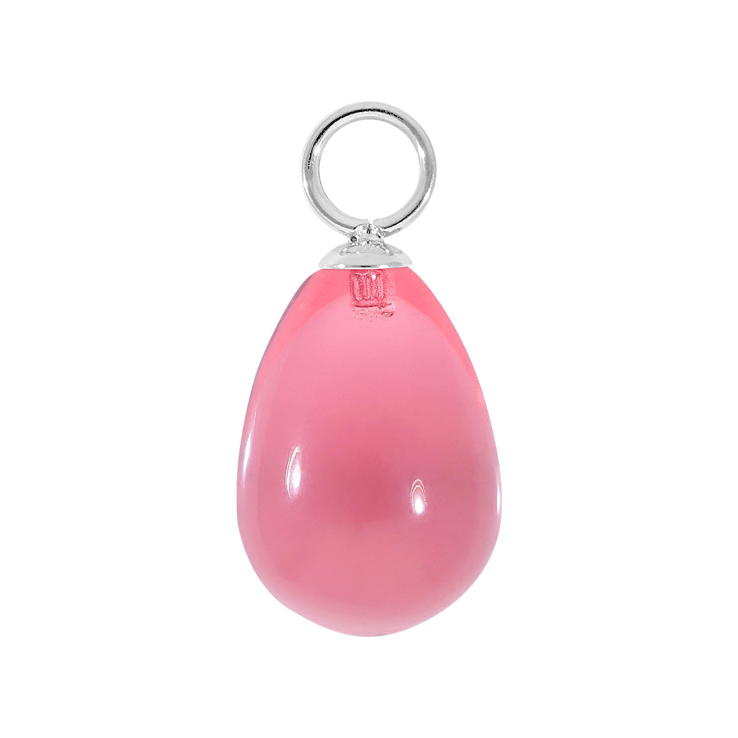 Comini Charm 10 x 15 mm Silber / pink