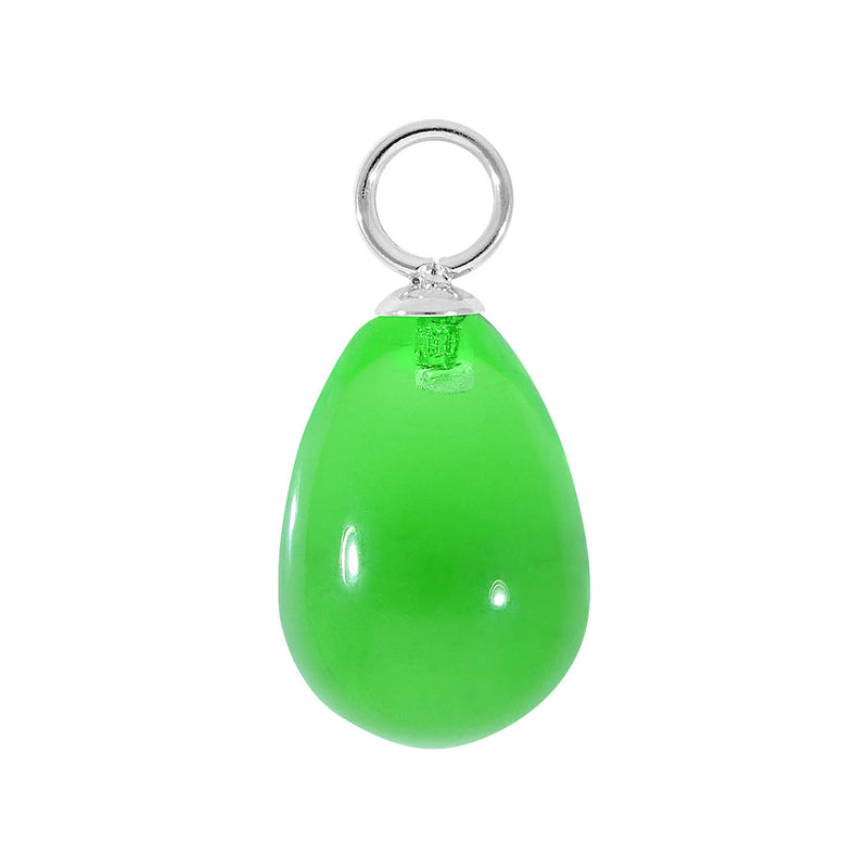 Comini Charm 10 x 15 mm Silber / peridot