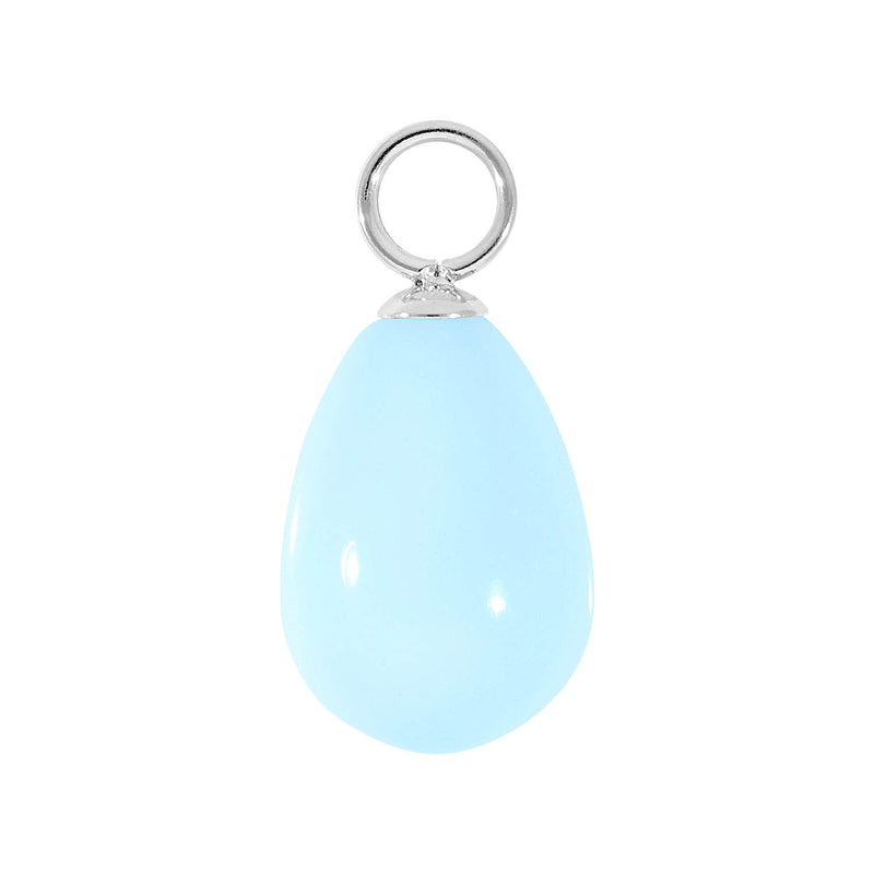 Comini Charm 10 x 15 mm Silber / turquoise