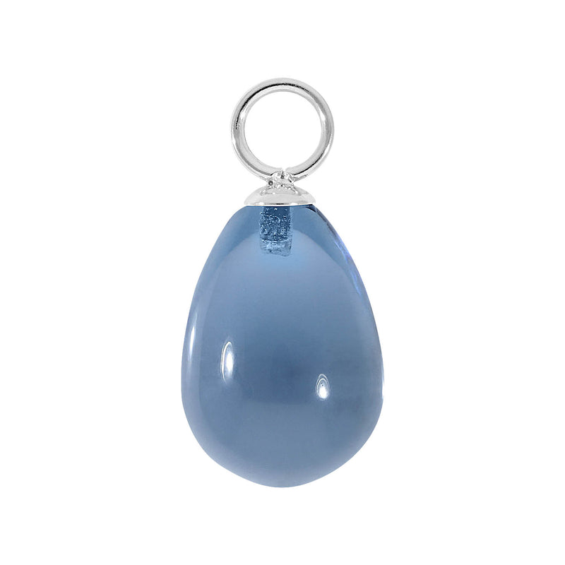 Comini Charm 10 x 15 mm Silber / light blue
