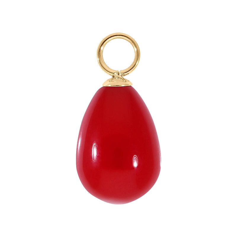 Comini Charm 10 x 15 mm Gold / red