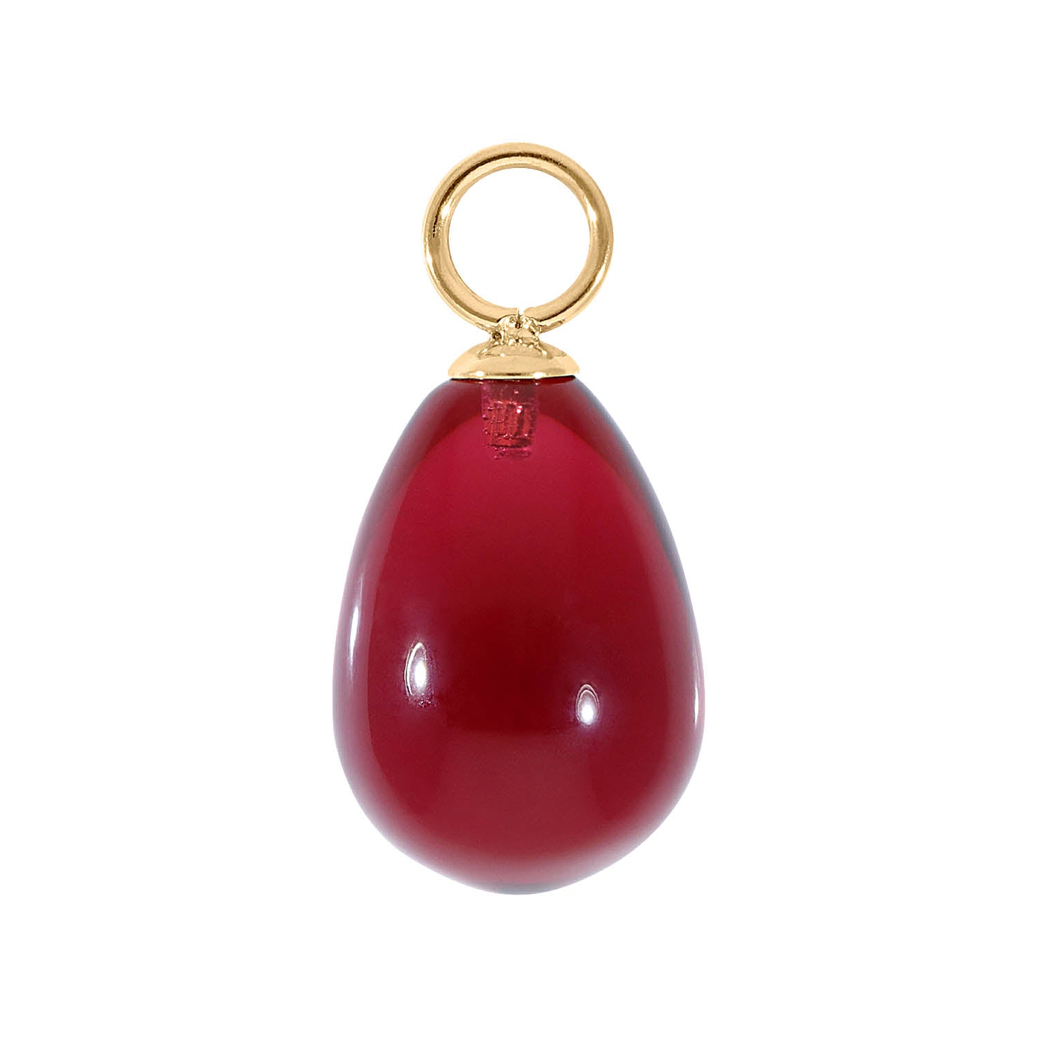 Comini Charm 10 x 15 mm Gold / fuchsia