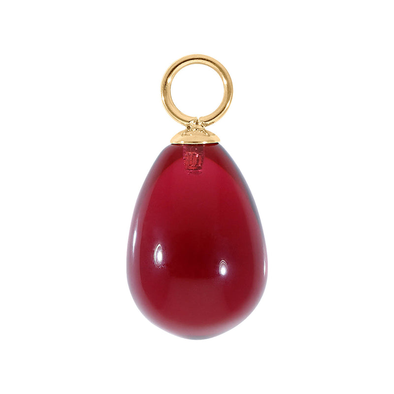 Comini Charm 10 x 15 mm Gold / fuchsia