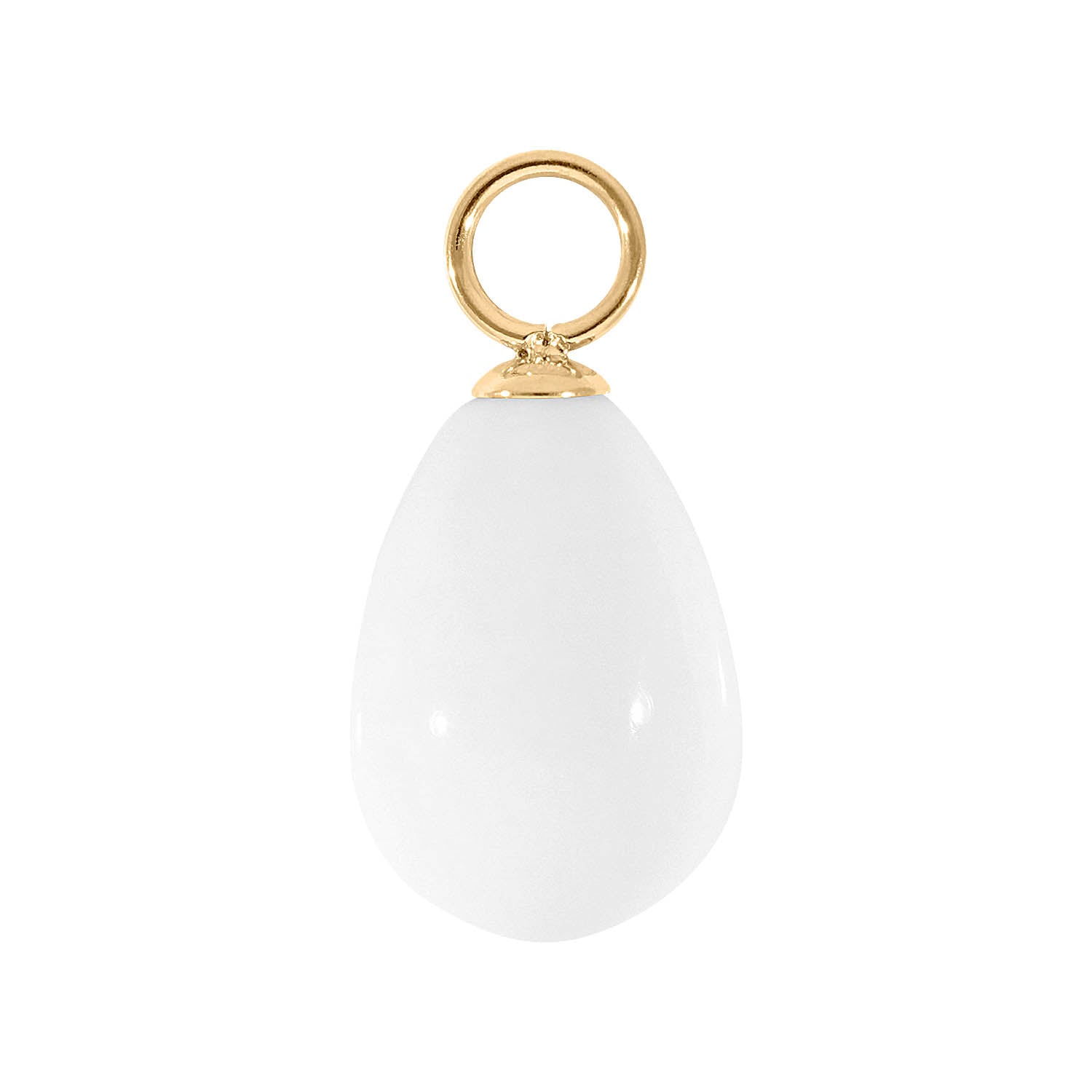Comini Charm 10 x 15 mm Gold / white