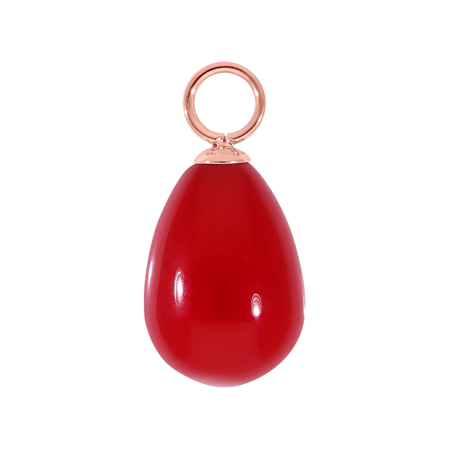 Comini Charm 10 x 15 mm Roségold / red