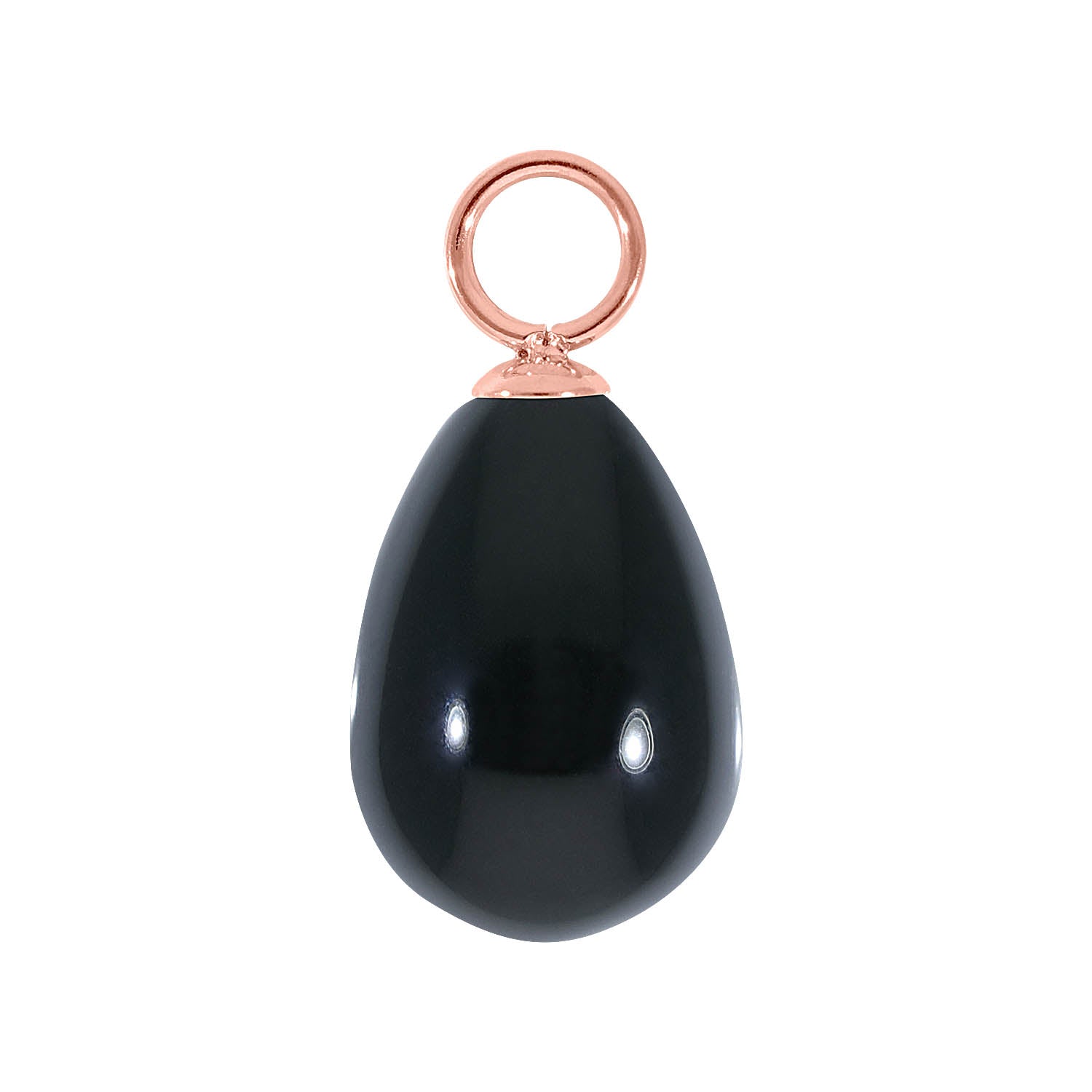 Comini Charm 10 x 15 mm Roségold / jet