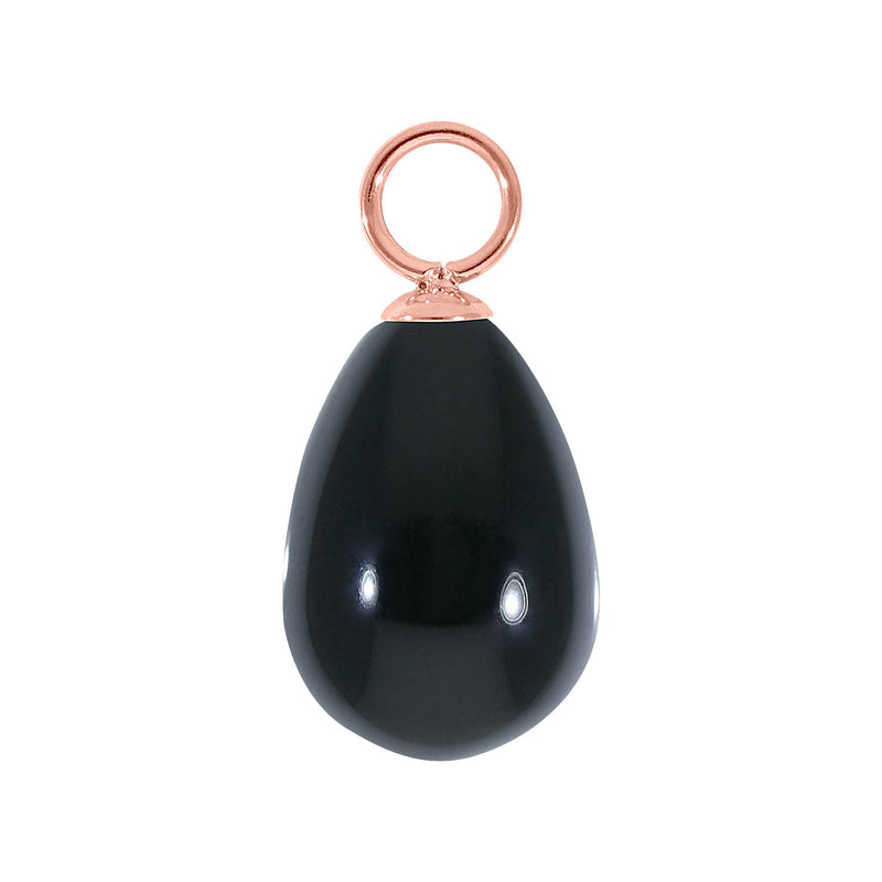 Comini Charm 10 x 15 mm Roségold / jet
