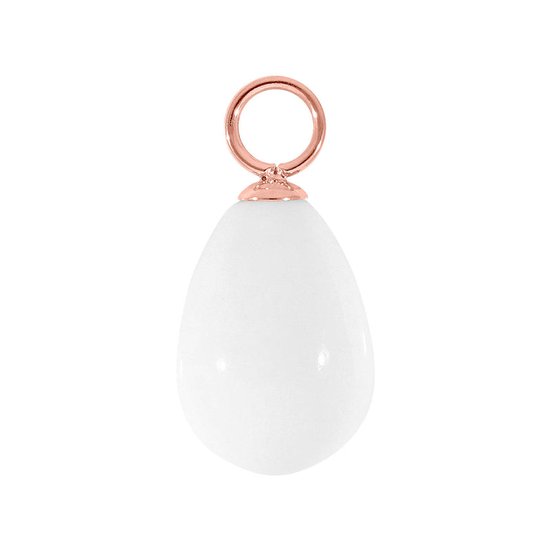 Comini Charm 10 x 15 mm Roségold / white