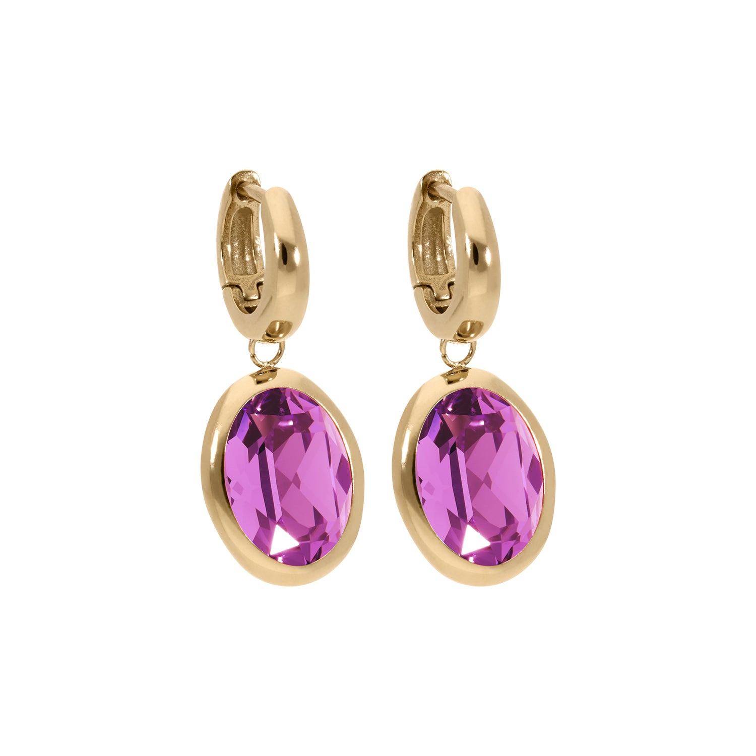 Tivola Creolen Gold / Dark Rose