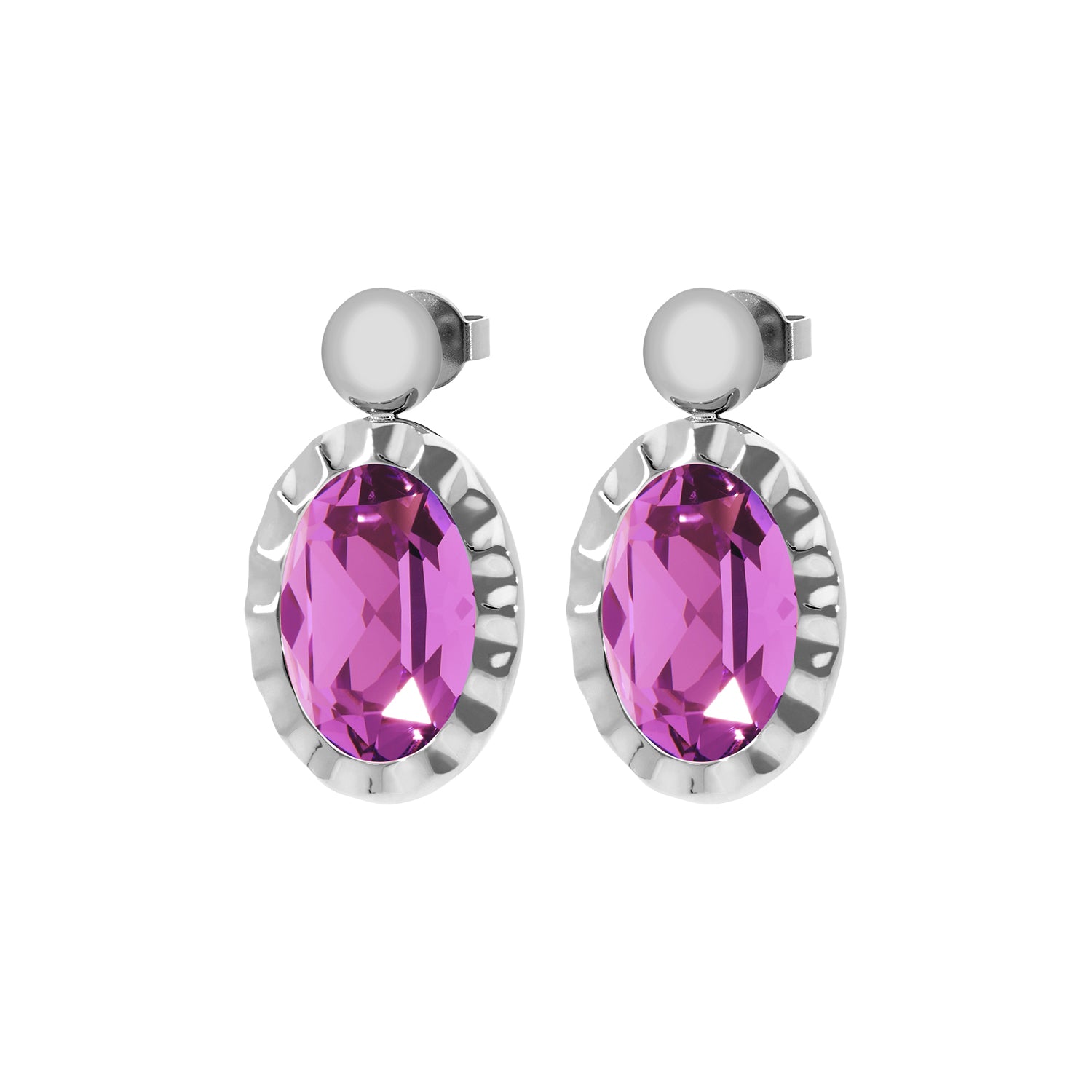 Tivola Unica Ohrringe Silber / Dark Rose